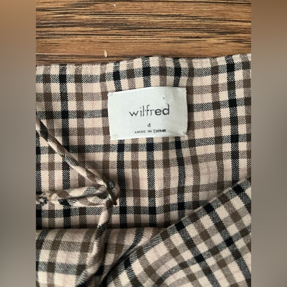 Aritzia Wilfred Isabelle Gingham Spaghetti Strap Mini Dress Cottage Western - Picture 7 of 8